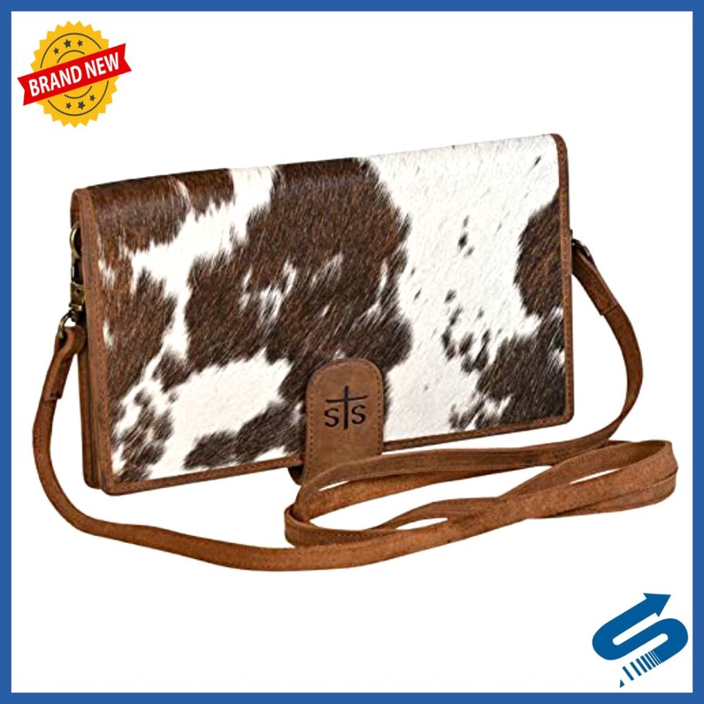 Genuine Leather Crossbody Bag with Multiple Card Slots and Adjustable Strap - Picture 3 of 6